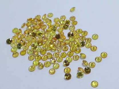 2.8mm golden yellow sapphire round lot, photo 3