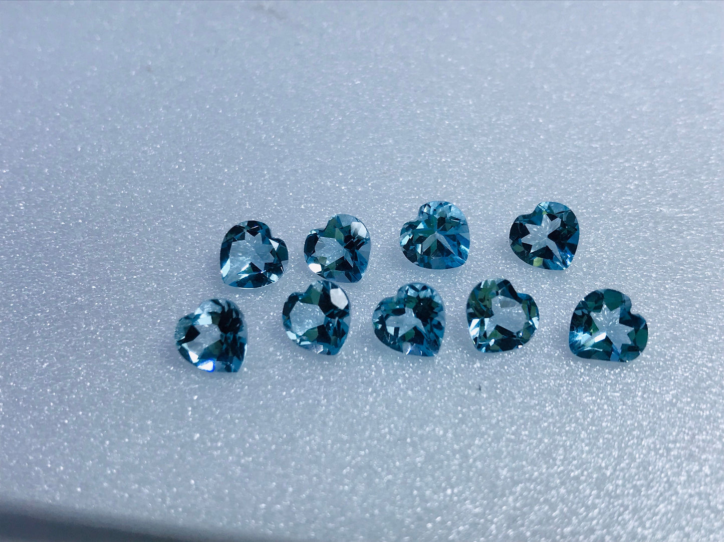 7mm Heartshape Top Quality Sky Blue  Topaz Super Fine Cut