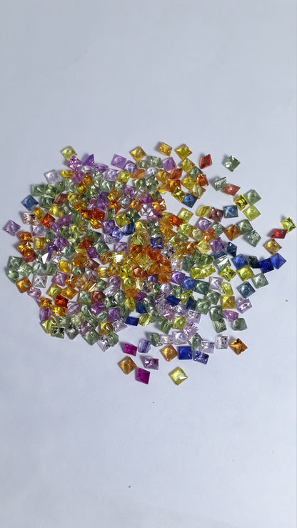 2.5mm multi sapphire princess cut, photo 4