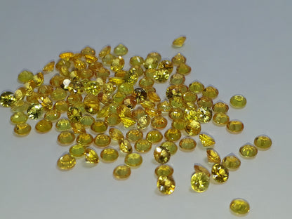 2.8mm golden yellow sapphire round lot, photo 1