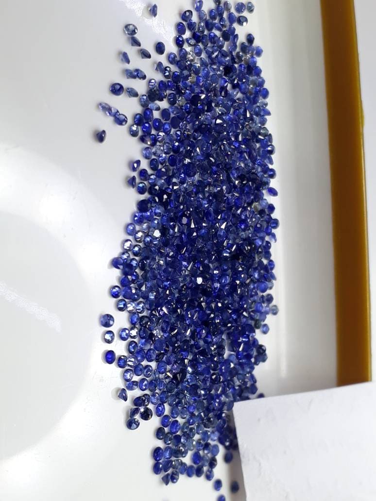 1.5mm Sapphires Rounds Diamond Cut 40 Stones Several Pack