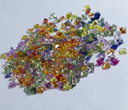 2.5mm multi sapphire princess cut, photo 1