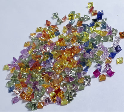 2.5mm multi sapphire princess cut, photo 2