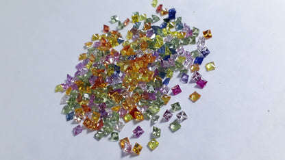 2.5mm multi sapphire princess cut, photo 5