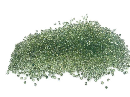2mm green sapphire round diamond cut lot, photo 2