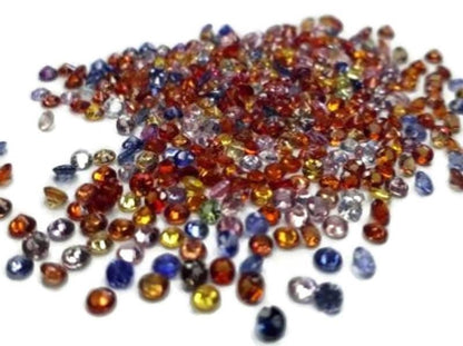 2.5mm rainbow sapphire round loose lot, photo 5