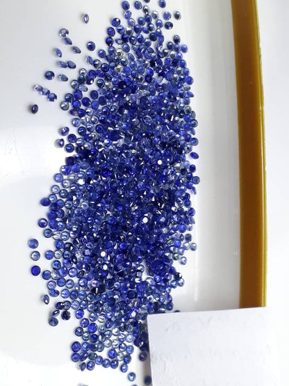 1.5mm blue sapphire round loose stones lot, photo 1