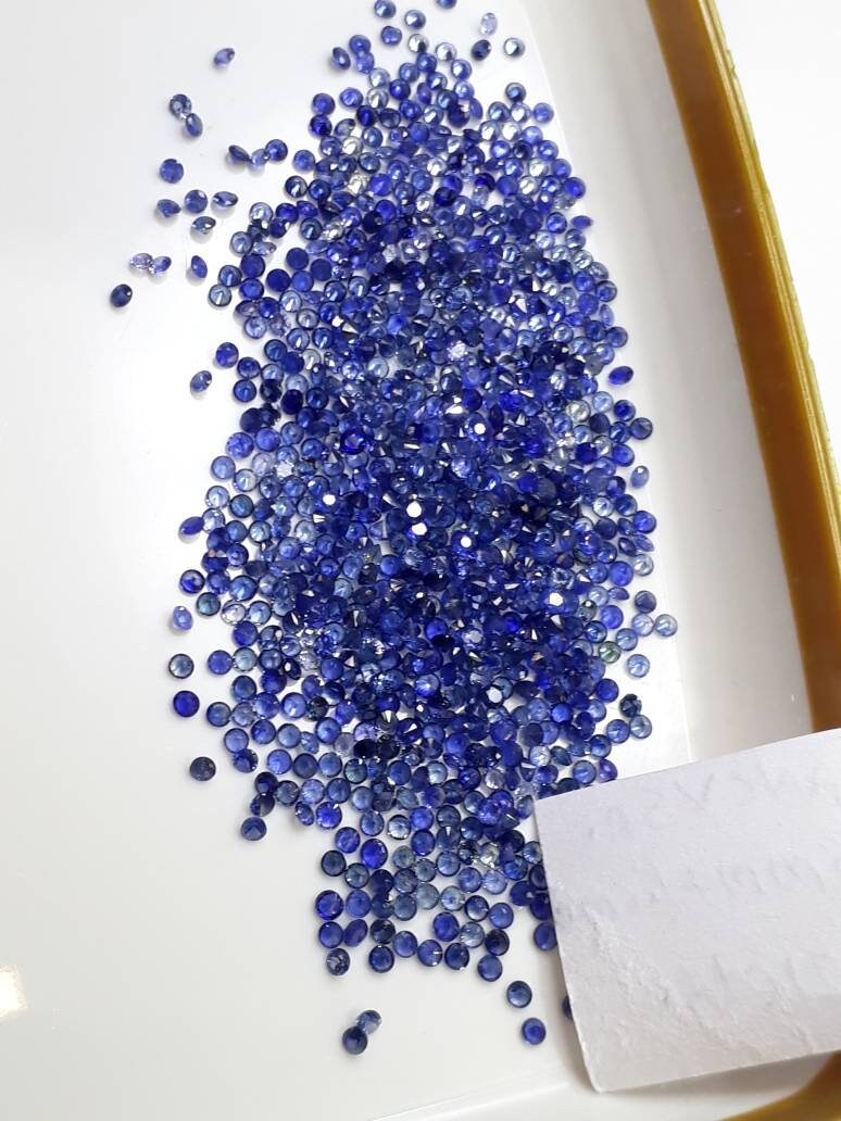 1.5mm Sapphires Rounds Diamond Cut 40 Stones Several Pack