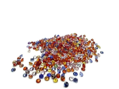 2.5mm rainbow sapphire round loose lot, photo 3