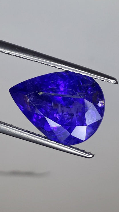 5.54ct tanzanite pear shape gem, photo 1