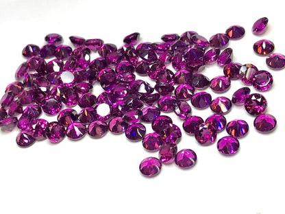 4mm purple rhodolite garnet round lot, photo 1