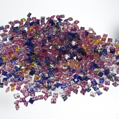2mm multi sapphire princess cut lot, photo 4