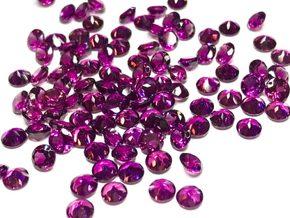 4mm purple rhodolite garnet round lot, photo 3