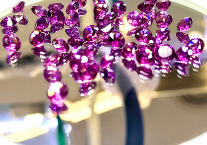 4mm purple rhodolite garnet round lot, photo 4