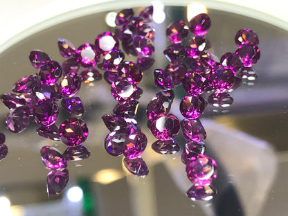 4mm purple rhodolite garnet round lot, photo 5