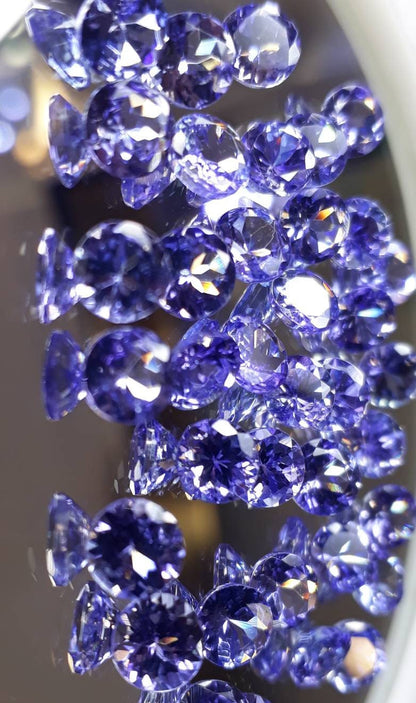 5mm natural tanzanite round loose lot, photo 5