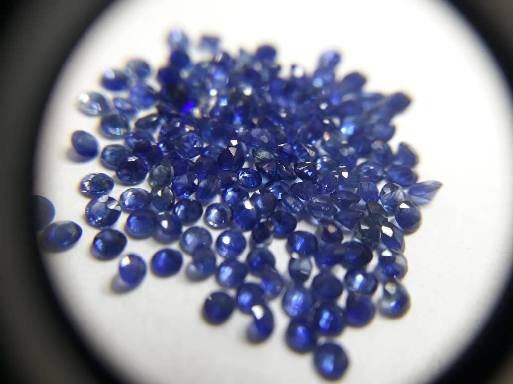 1.7mm 1.8mm Sapphire Rounds Diamond Cut nice quality sevral packs