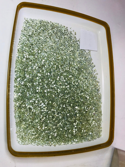 1.5mm Green Sapphires Diamond Cut Good Quality  Sevral pack