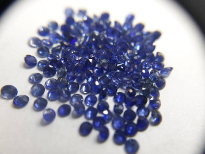 1.7-1.8mm blue sapphire round diamond cut, photo 1