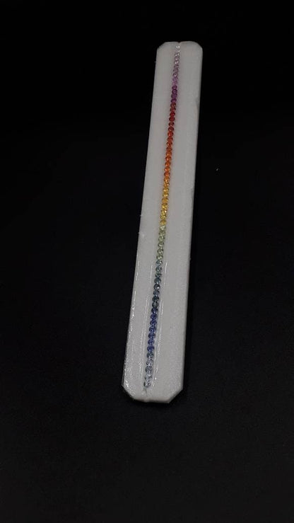 2.7mm rainbow ruby-sapphire bracelet, 65pc, photo 5