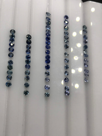 2.7mm blue-teal sapphire round gradient, photo 1