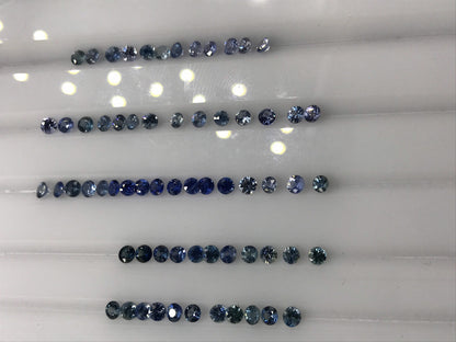 2.7mm blue-teal sapphire round gradient, photo 2
