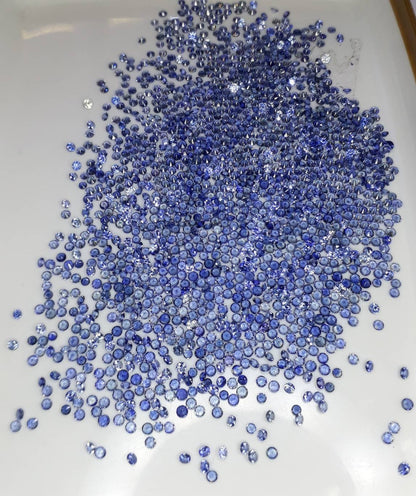 1.7mm blue sapphire round brilliant lot, photo 1