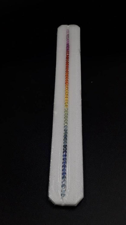2.7mm rainbow ruby-sapphire bracelet, 65pc, photo 1