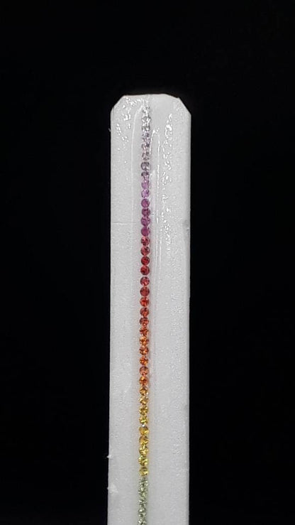 2.7mm rainbow ruby-sapphire bracelet, 65pc, photo 2