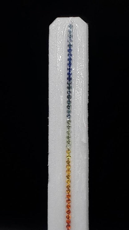 2.7mm rainbow ruby-sapphire bracelet, 65pc, photo 3