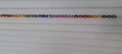 4x6mm rainbow sapphire oval bracelet line, photo 2