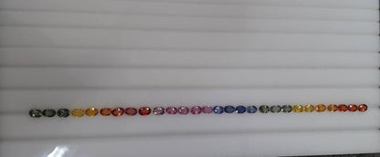 4x6mm rainbow sapphire oval bracelet line, photo 3
