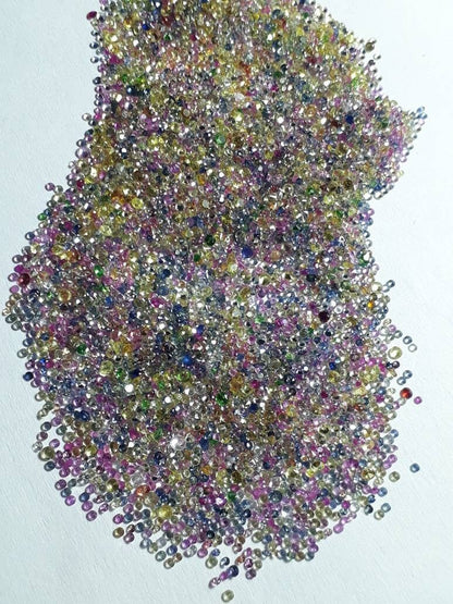 1mm rainbow sapphire round loose lot, photo 3
