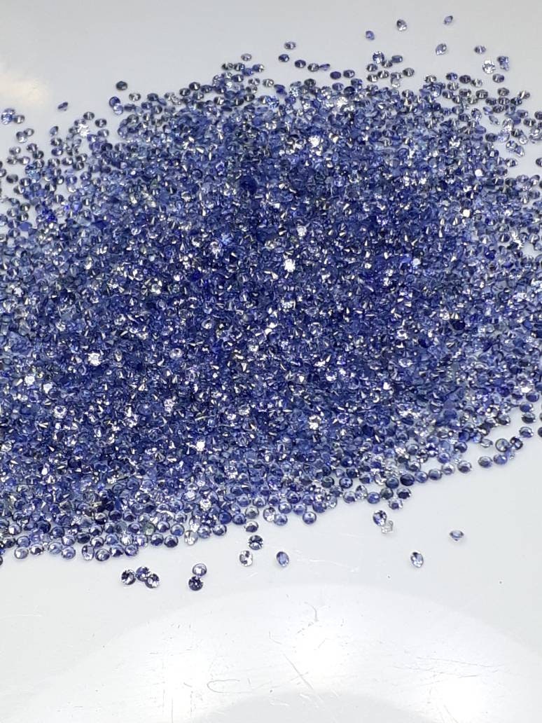 1mm Rounds Sapphires Top quality diamond cut Midium  blue color Sevral pack 50 stones