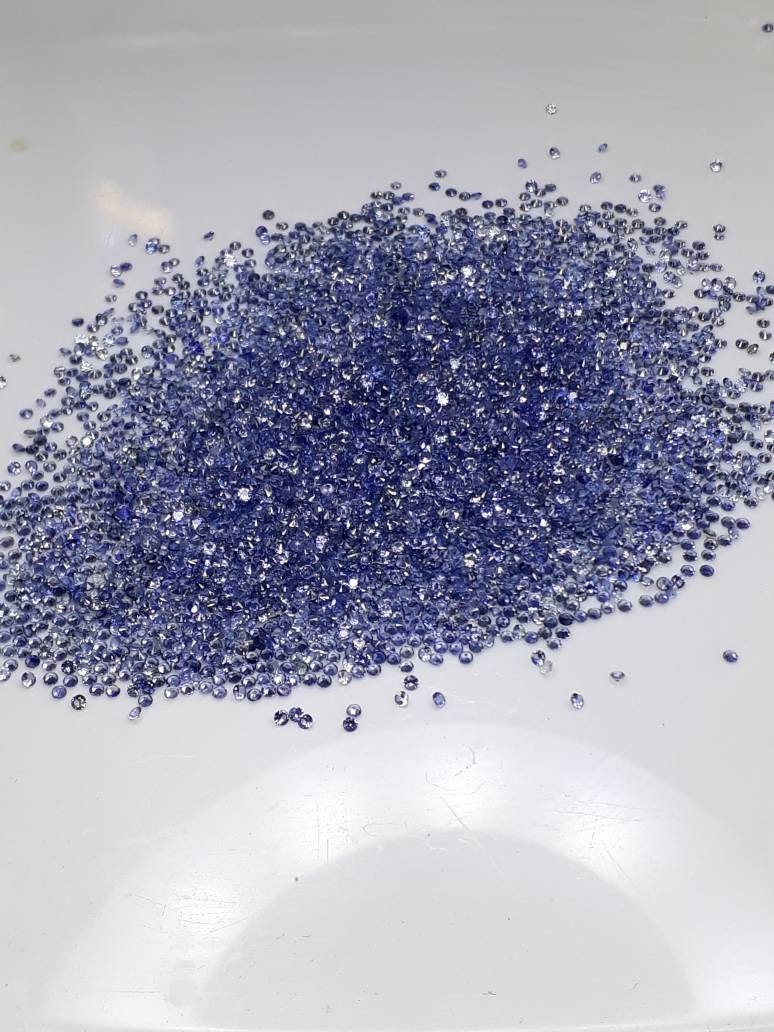 1mm Rounds Sapphires Top quality diamond cut Midium  blue color Sevral pack 50 stones