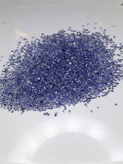 1mm blue sapphire round diamond cut lot, photo 3