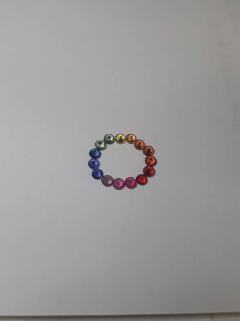 2.7mm Rounds Brilliontcut Rainbow Sapphires loose stones Pandent