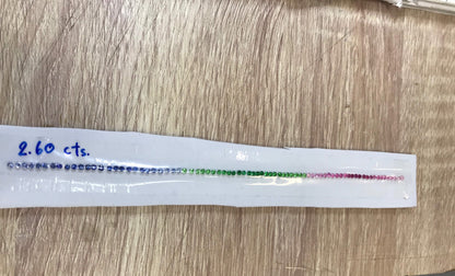 2mm rainbow sapphire ruby tsavorite bracelet, photo 3