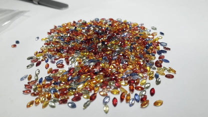 4x2mm fancy sapphire marquise cut lot, photo 4