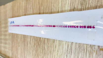 2mm pink sapphire round bracelet, gradient, photo 2