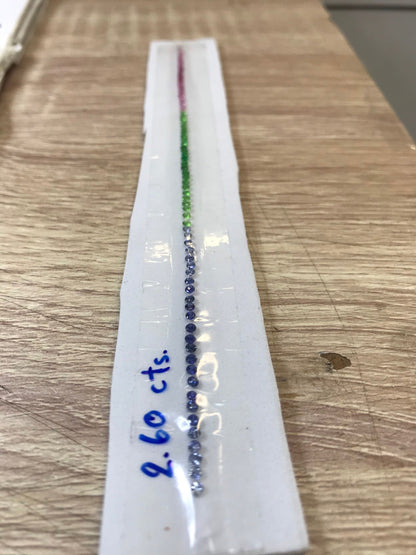 2mm rainbow sapphire ruby tsavorite bracelet, photo 2