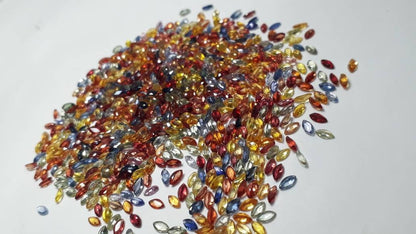 4x2mm fancy sapphire marquise cut lot, photo 2