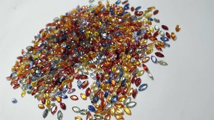 4x2mm fancy sapphire marquise cut lot, photo 1