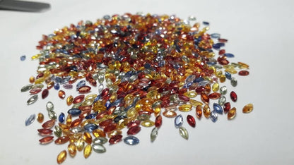 4x2mm fancy sapphire marquise cut lot, photo 3