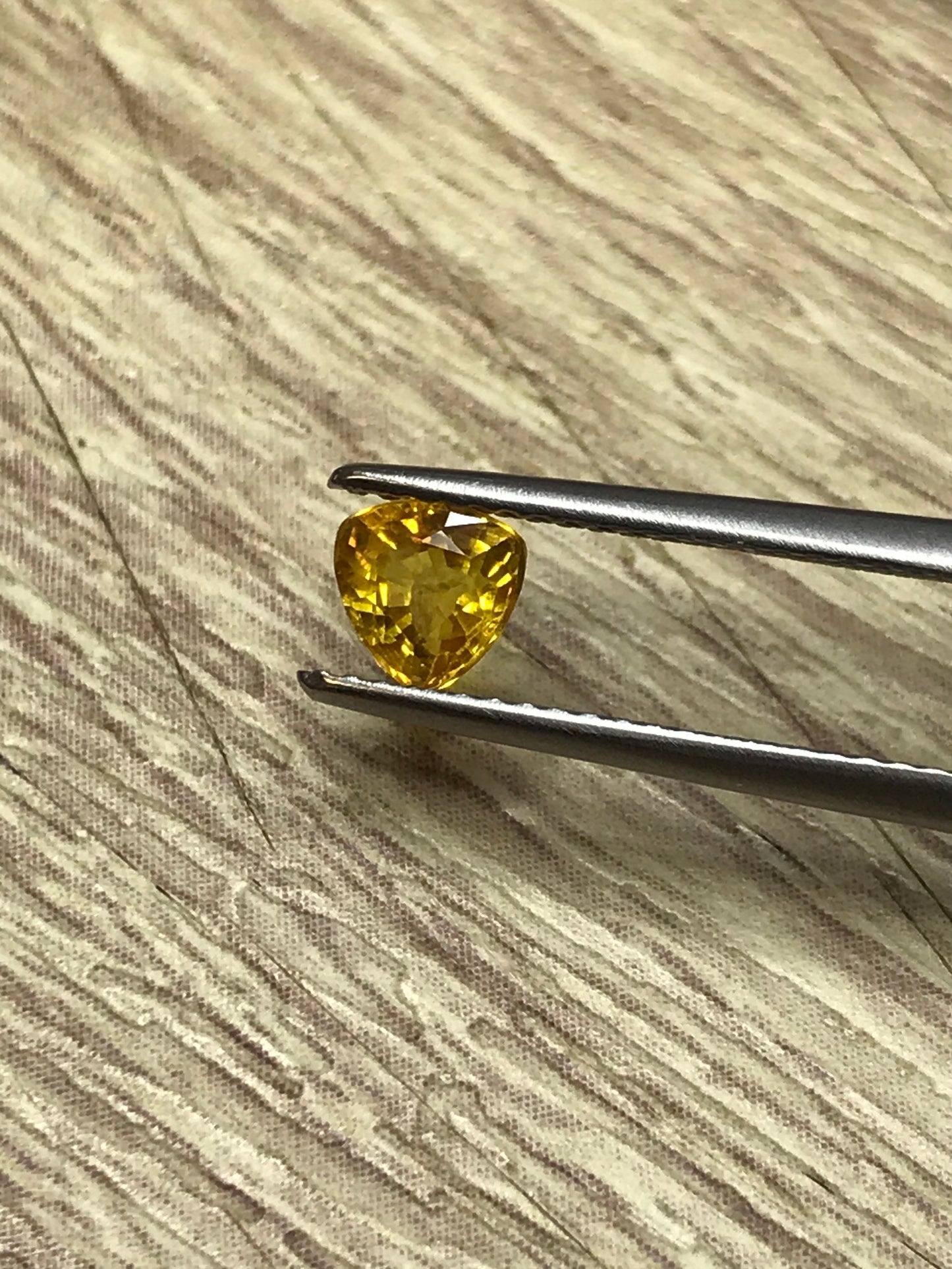 5.2x5.20mm Trillion cut Light Orrenge -yellow tone Golden shade Nice color With Excellent cut