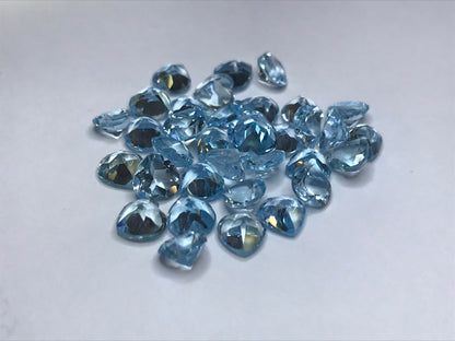 6mm sky blue topaz heart shape set, photo 1