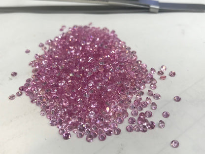 2.5mm pink sapphire round brilliant lot, photo 2