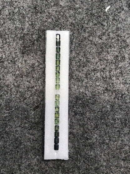 4x3mm green sapphire emerald cut ring, photo 2