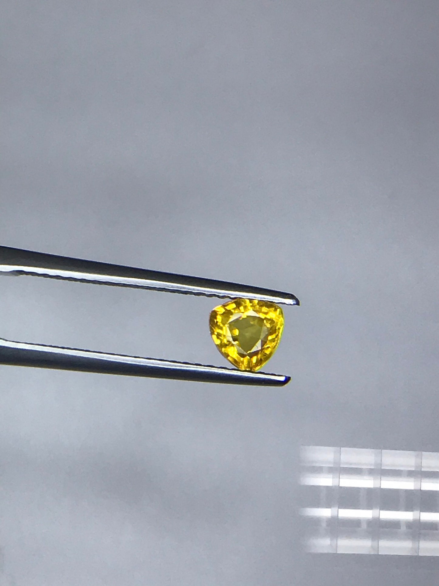 5.2x5.20mm Trillion cut Light Orrenge -yellow tone Golden shade Nice color With Excellent cut