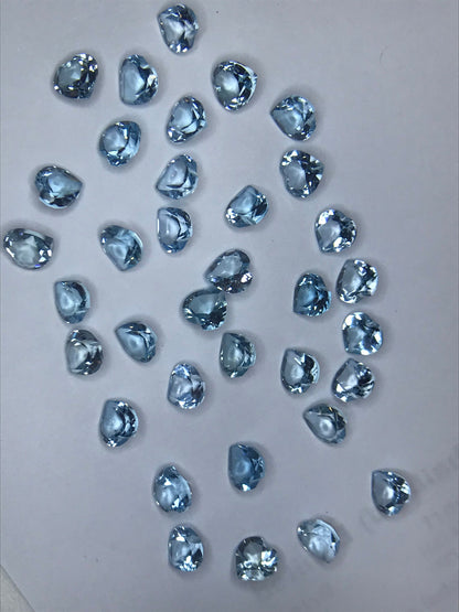 6mm sky blue topaz heart shape set, photo 2